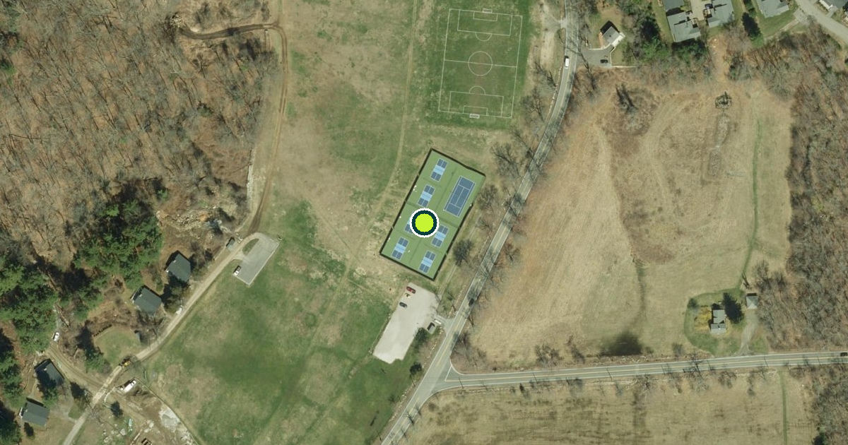 Satellite view of Ashland Pickleball Courts