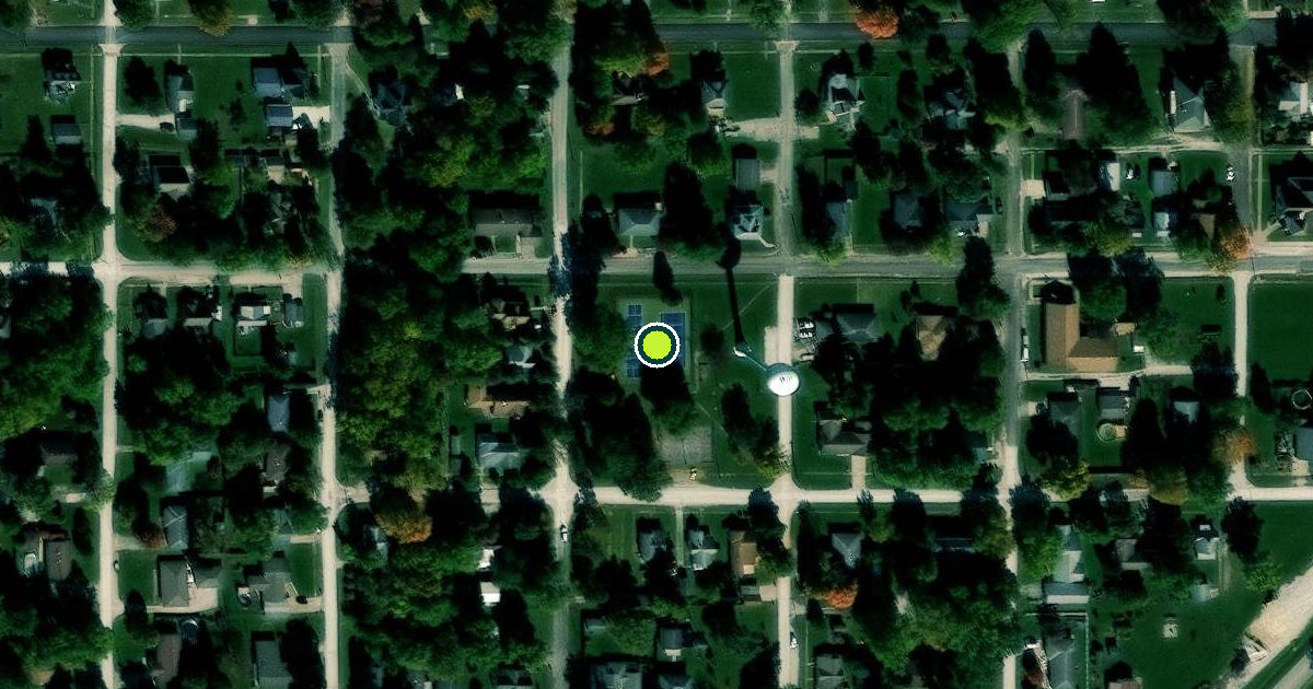 Satellite view of Ashland Pickleball Courts