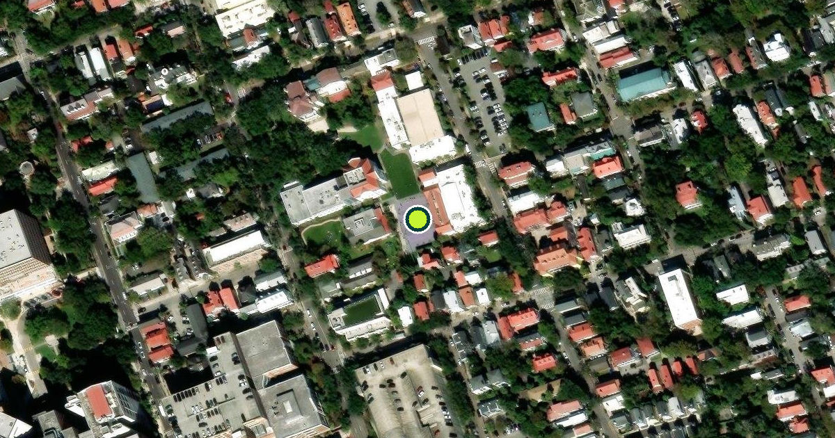 Satellite view of Ashley Hall Pickleball Courts