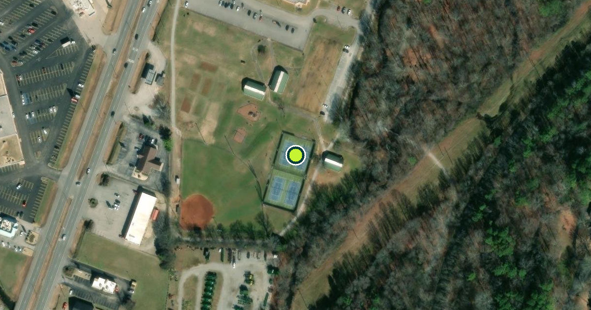 Satellite view of Athens Pickleball Courts