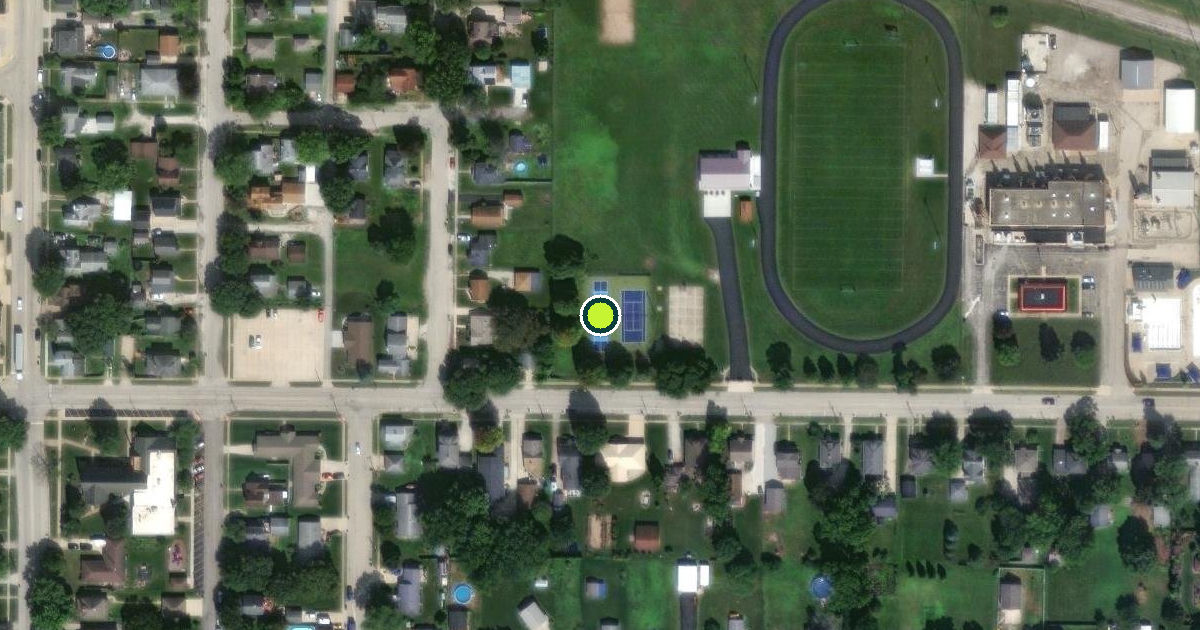 Satellite view of Athletic Field Pickleball Courts