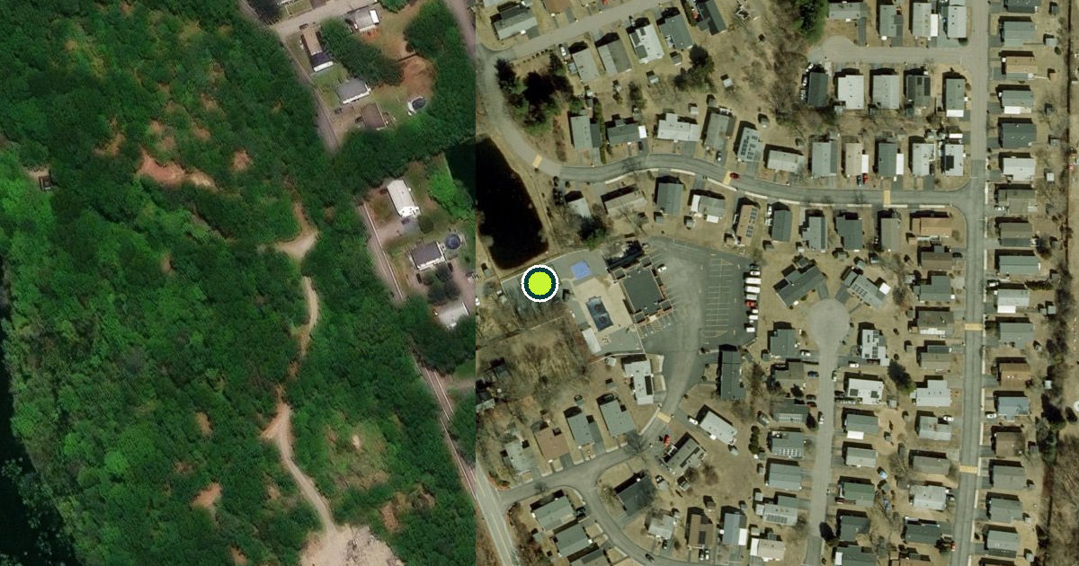 Satellite view of Attleboro Pickleball Courts