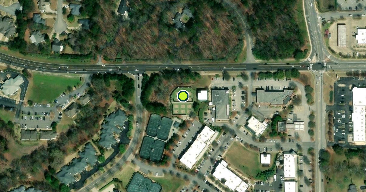 Satellite view of Auburn Pickleball Courts
