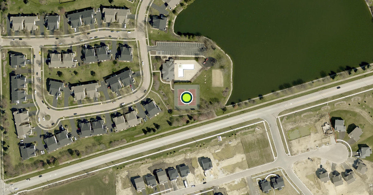 Satellite view of Aurora Pickleball Courts