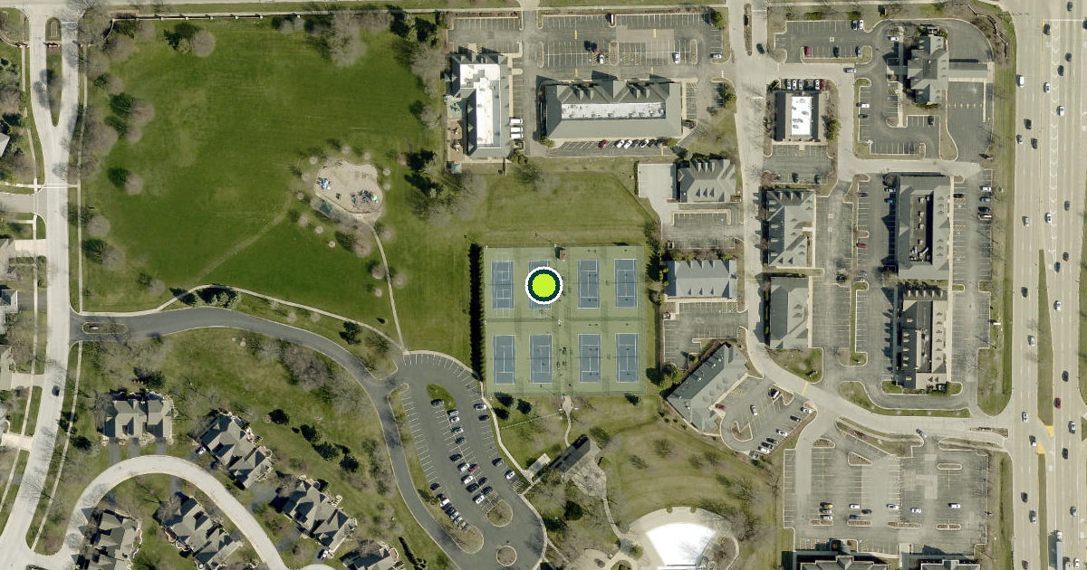 Satellite view of Aurora Pickleball Courts