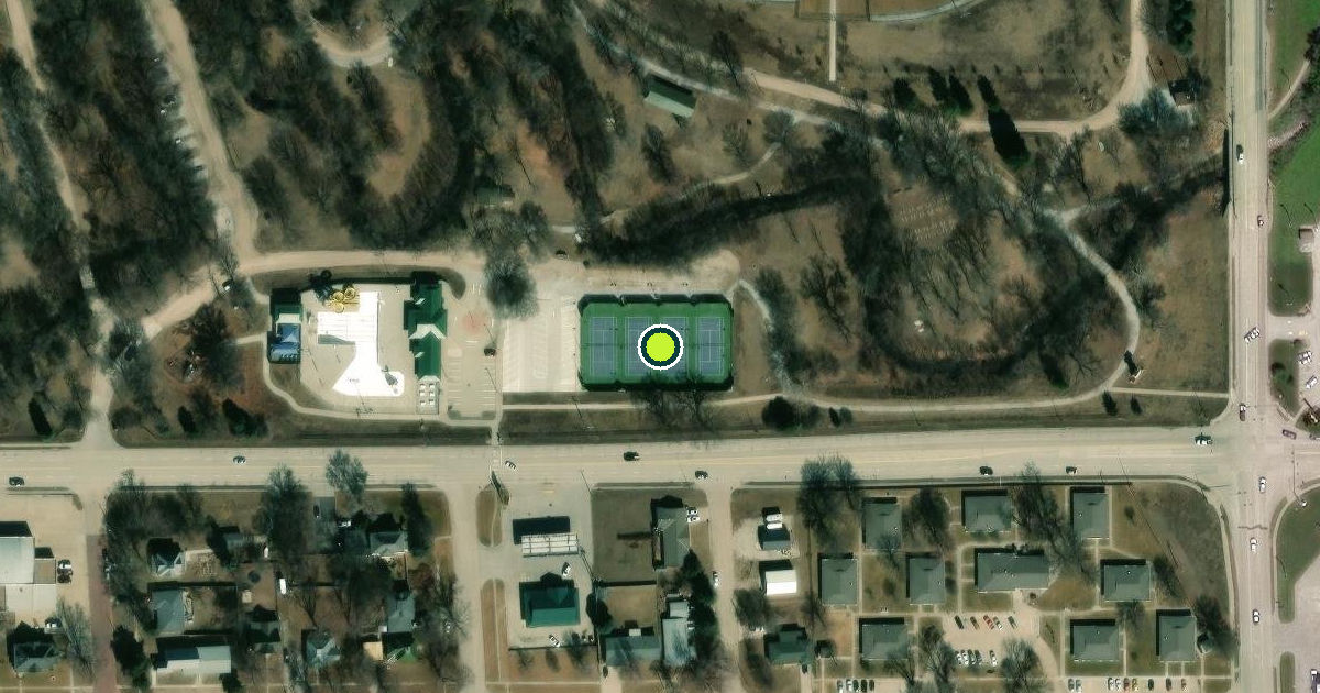Satellite view of Aurora Pickleball Courts