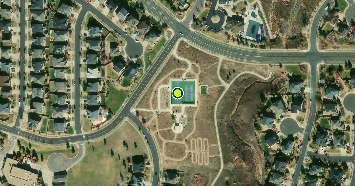 Satellite view of Aurora Pickleball Courts