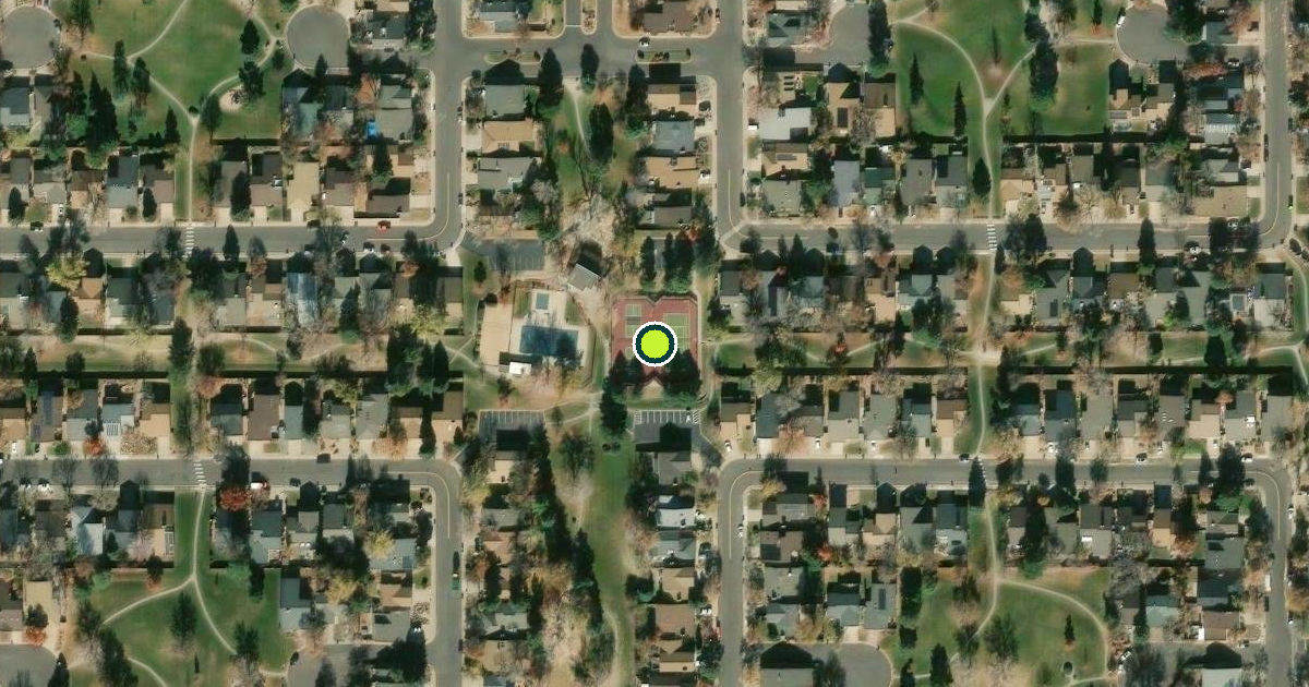 Satellite view of Aurora Pickleball Courts