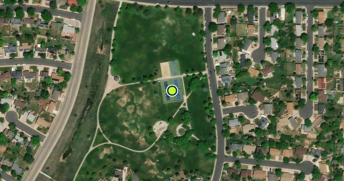 Satellite view of Aurora Pickleball Courts