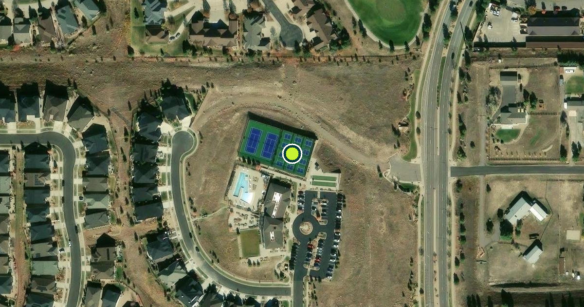 Satellite view of Aurora Pickleball Courts
