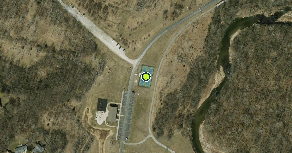 Satellite view of Avon Pickleball Courts
