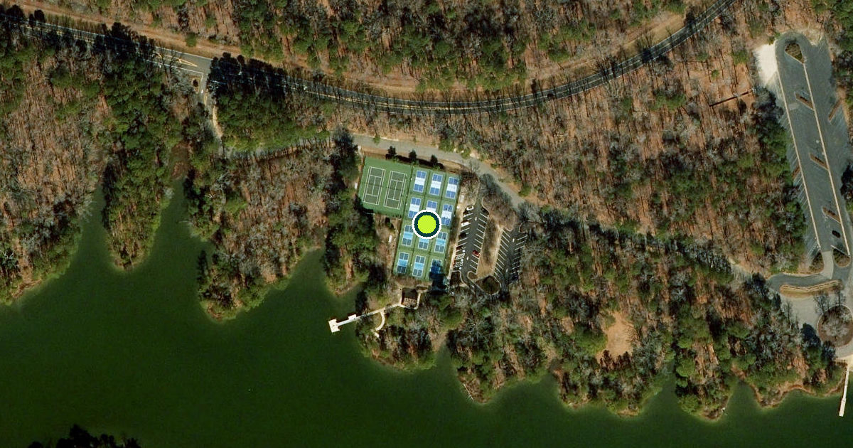 Satellite view of Back Creek Park Pickleball Courts