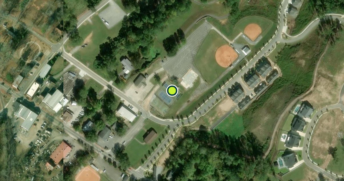Satellite view of Ball Ground Pickleball Courts