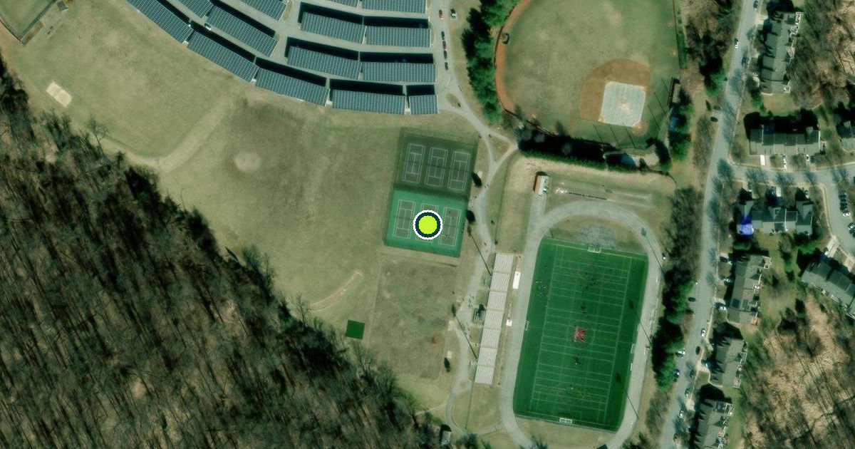 Satellite view of Baltimore County Pickleball Courts