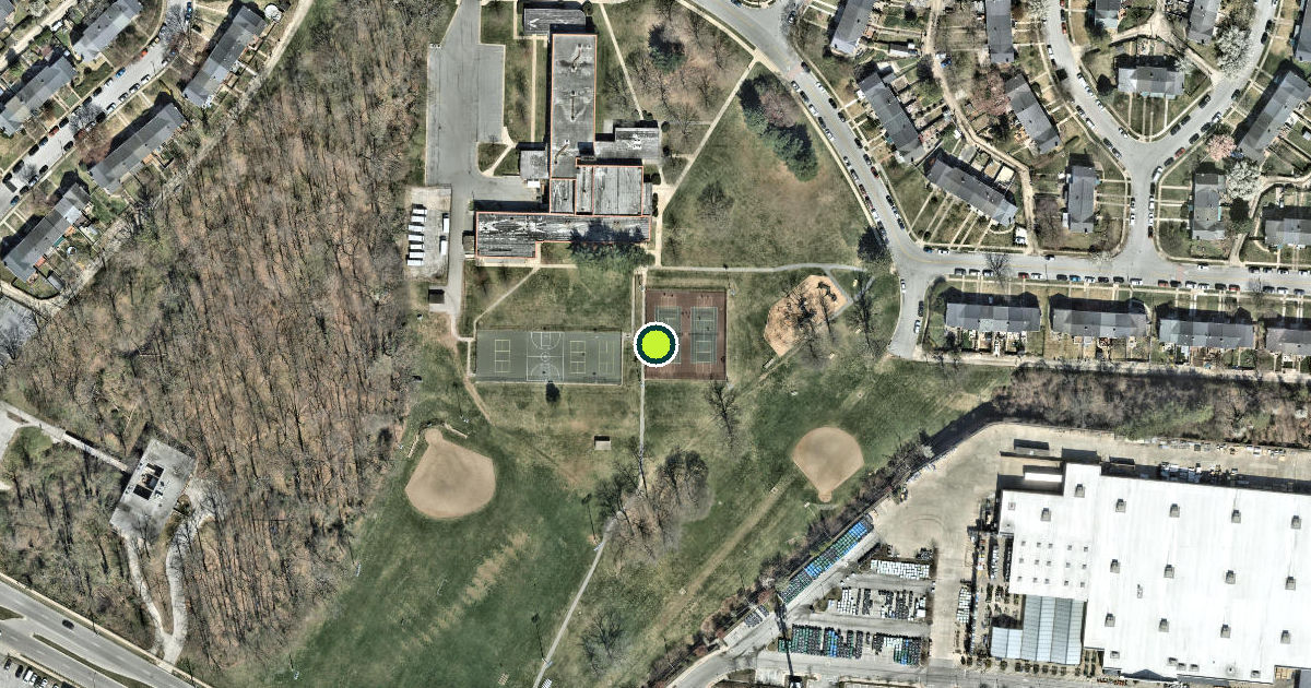 Satellite view of Baltimore County Pickleball Courts