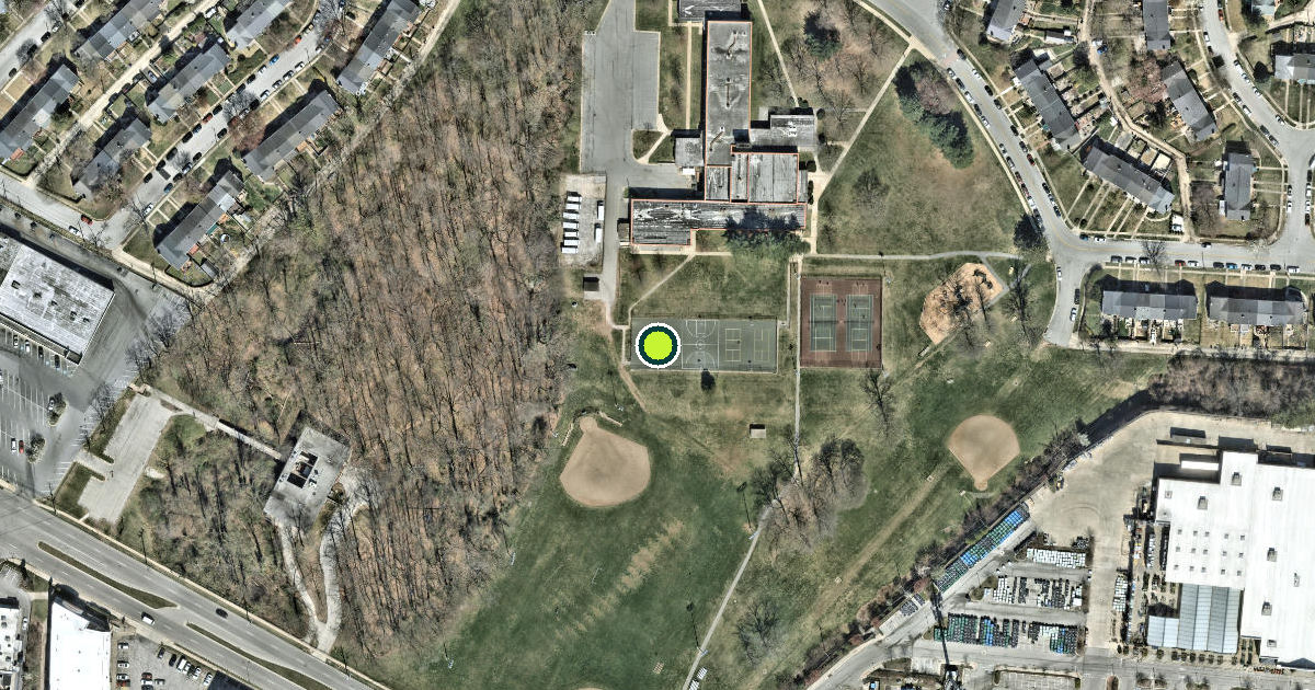 Satellite view of Baltimore County Pickleball Courts