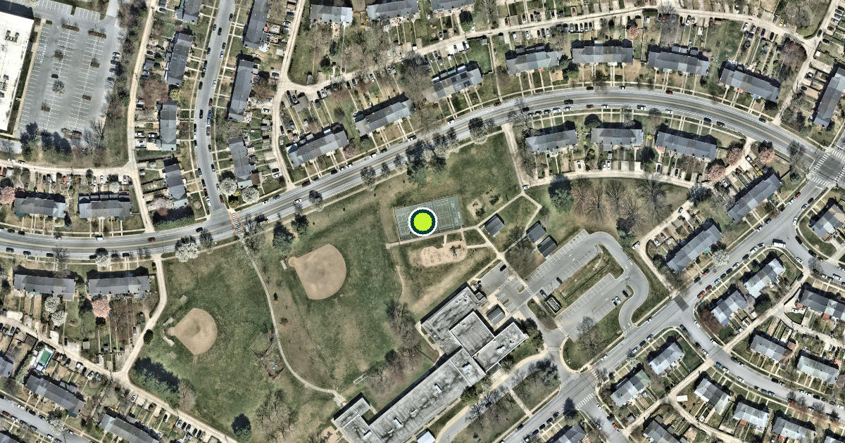 Satellite view of Baltimore County Pickleball Courts