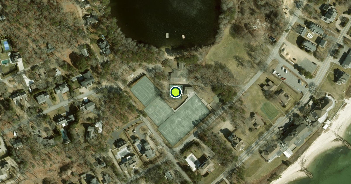 Satellite view of Barnstable Pickleball Courts
