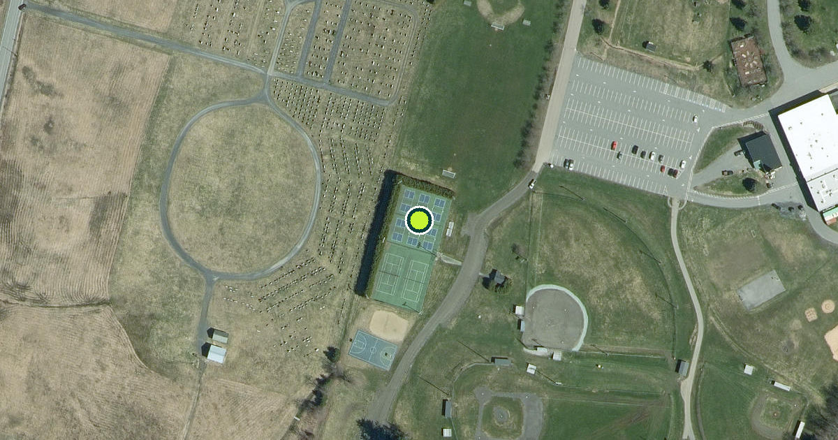 Satellite view of Barre Town Pickleball Courts