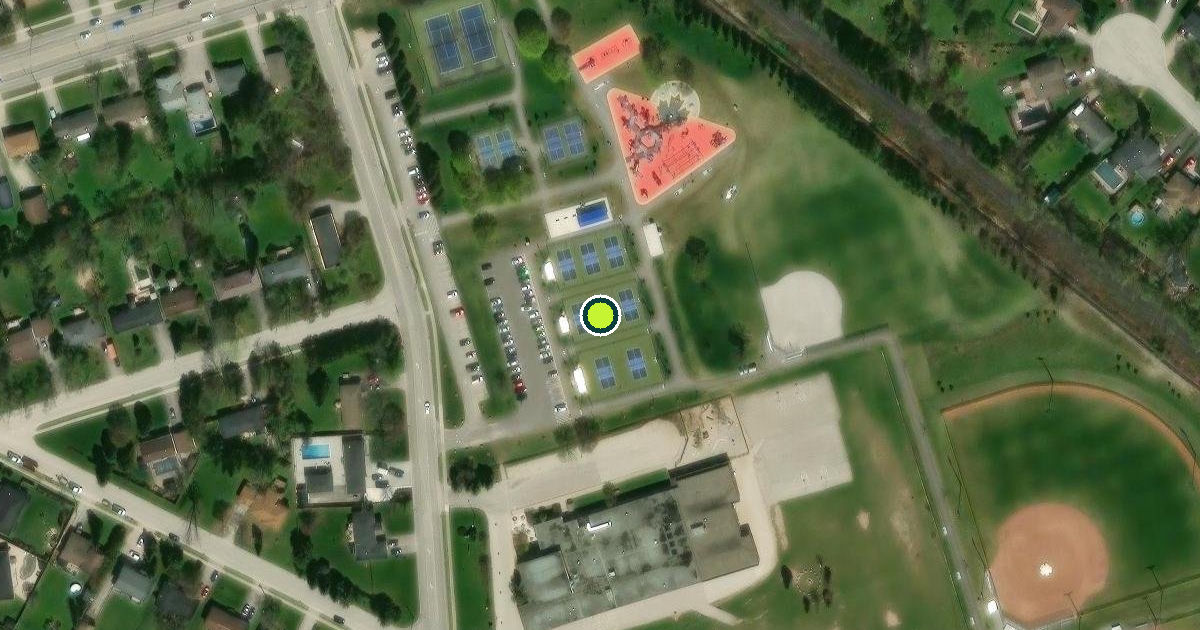 Satellite view of Barrie Pickleball Courts