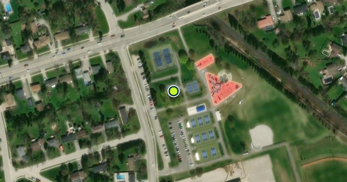 Satellite view of Barrie Pickleball Courts