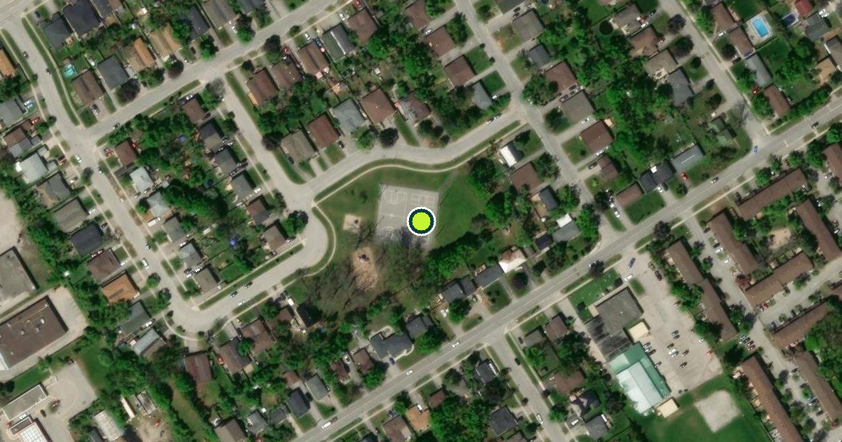 Satellite view of Barrie Pickleball Courts