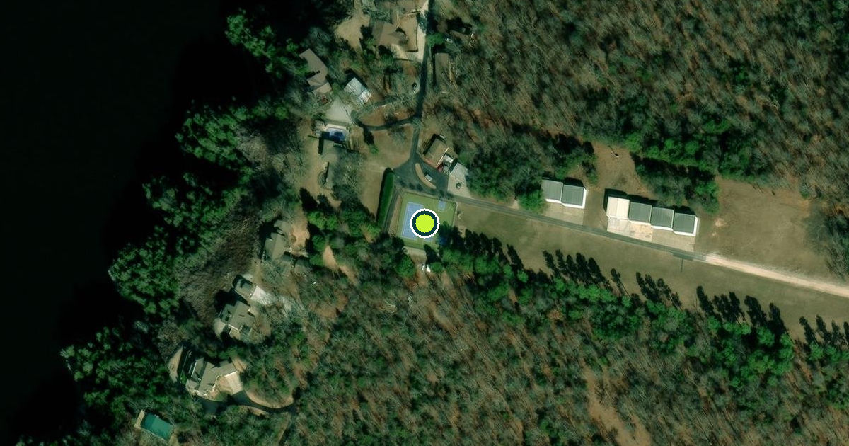 Satellite view of Baxter County Pickleball Courts