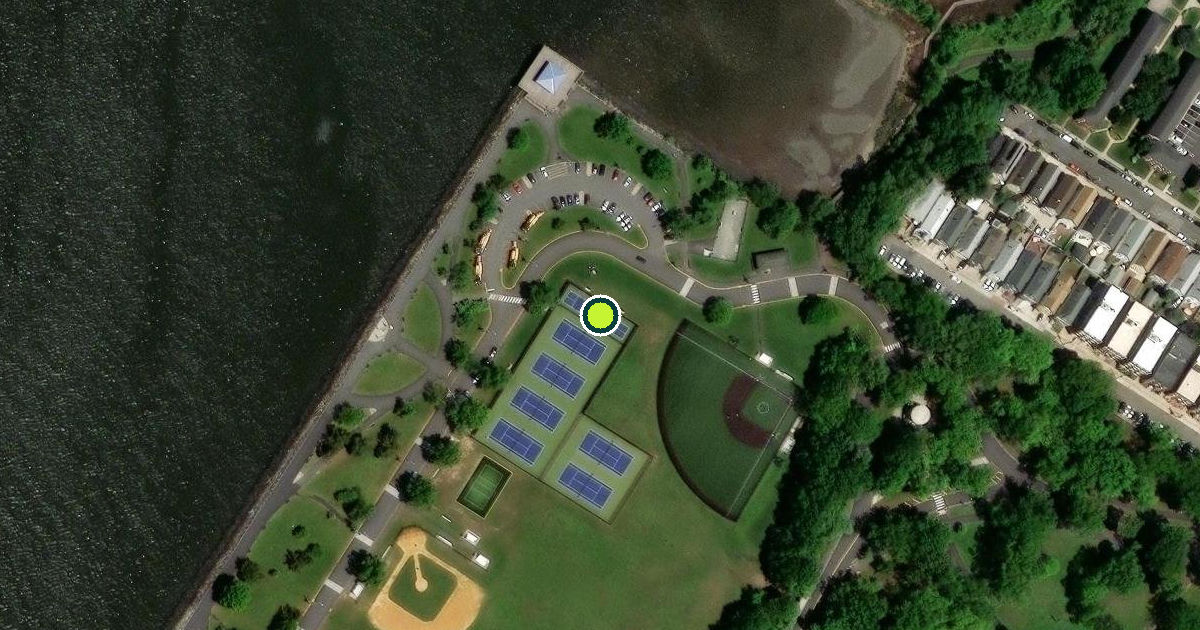 Satellite view of Bayonne Pickleball Courts