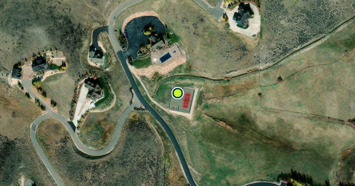 Satellite view of Bear Lake County Pickleball Courts