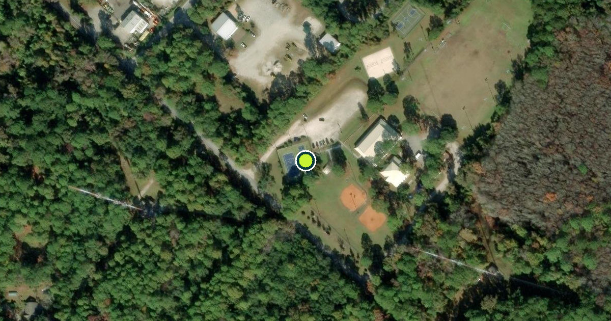Satellite view of Beaufort County Pickleball Courts