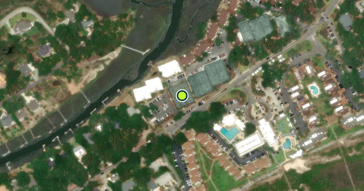 Satellite view of Beaufort County Pickleball Courts