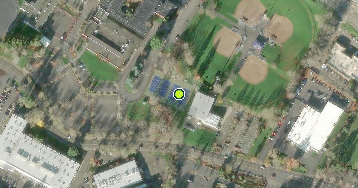 Satellite view of Beaverton Pickleball Courts