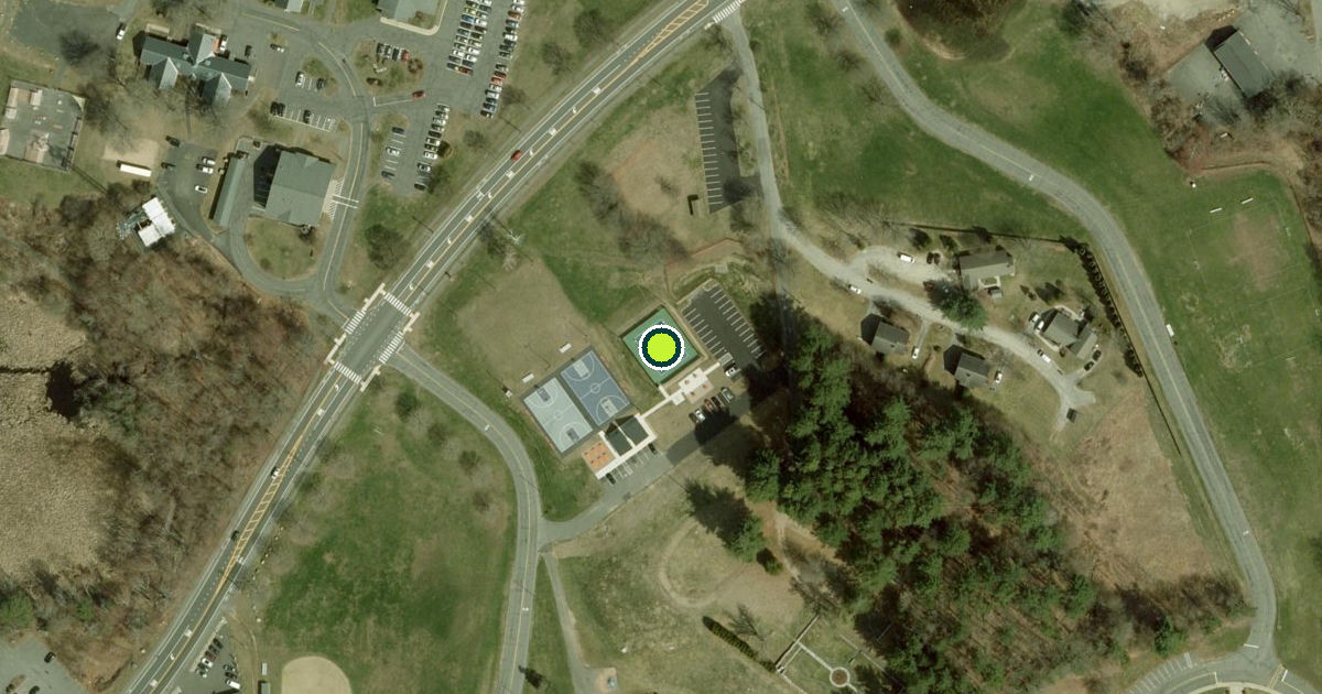 Satellite view of Belchertown Pickleball Courts