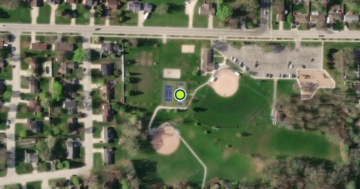 Satellite view of Bellevue Pickleball Courts