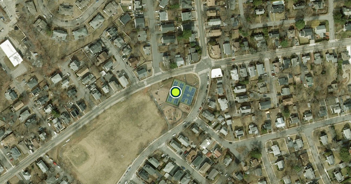 Satellite view of Belmont Pickleball Courts