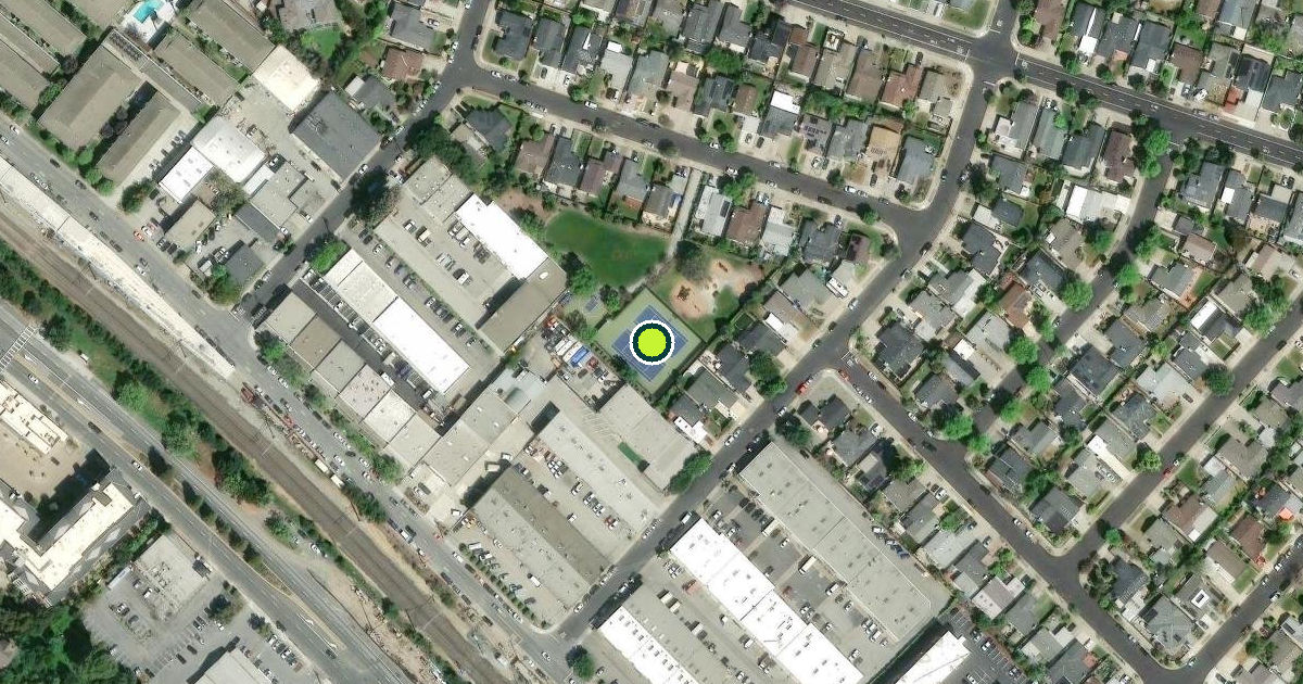 Satellite view of Belmont Pickleball Courts