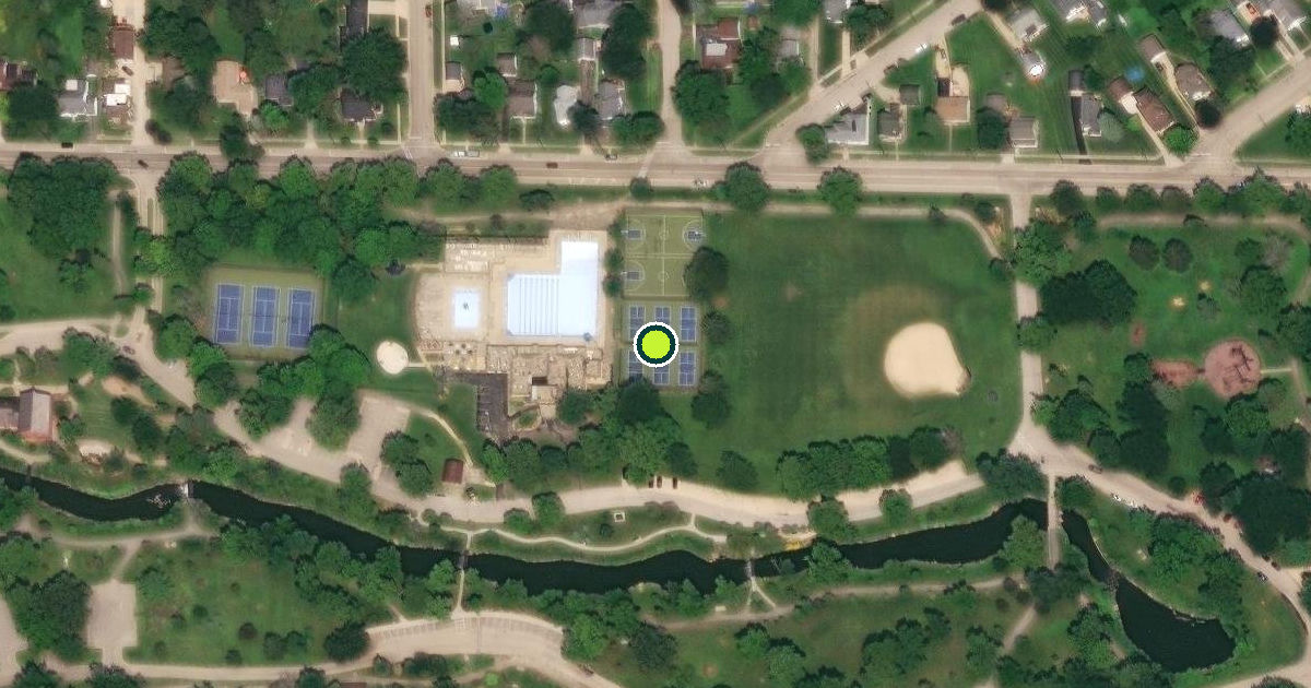 Satellite view of Belvidere Park Pickleball Courts