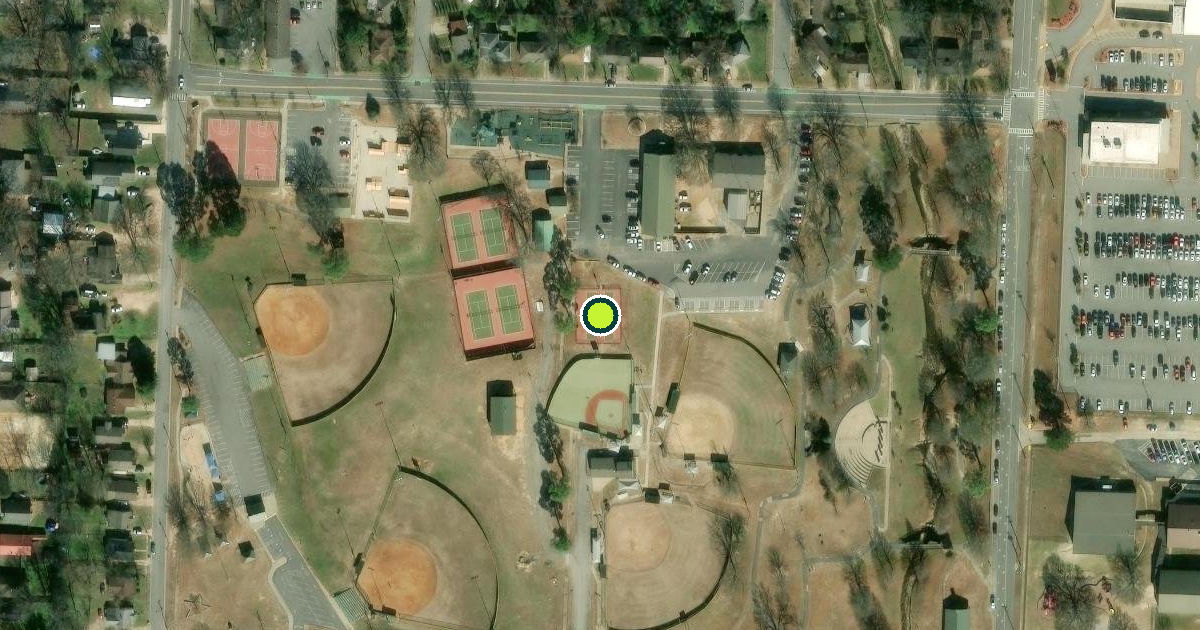 Satellite view of Benton Pickleball Courts