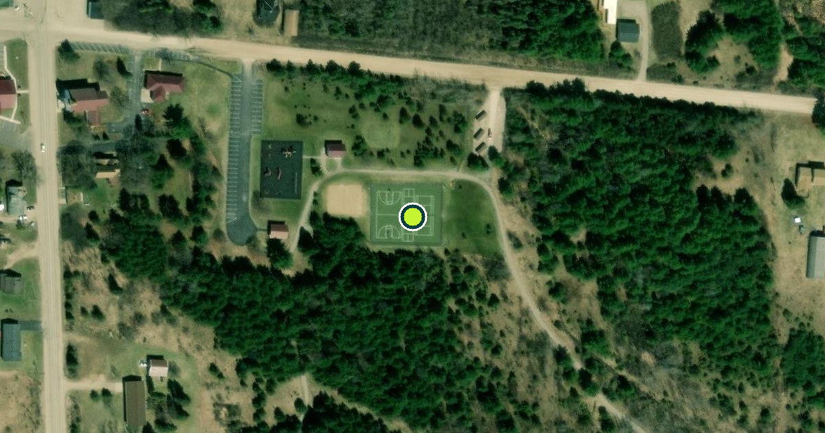 Satellite view of Benton Township Pickleball Courts