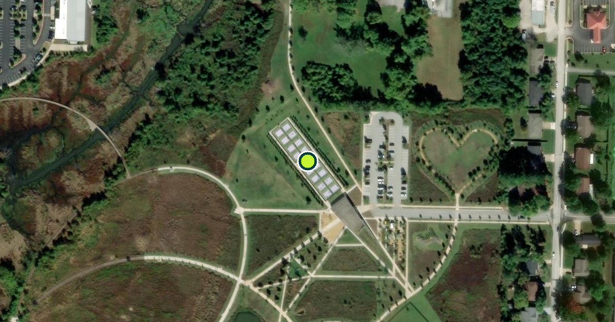 Satellite view of Bentonville Pickleball Courts
