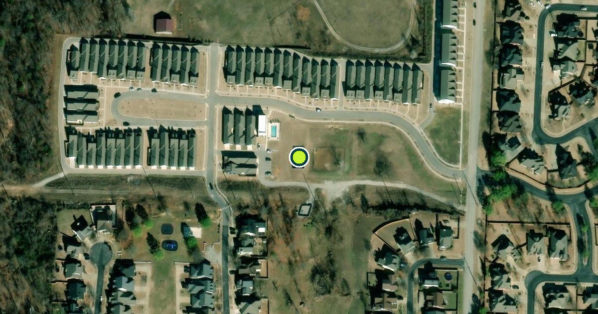 Satellite view of Bentonville Pickleball Courts