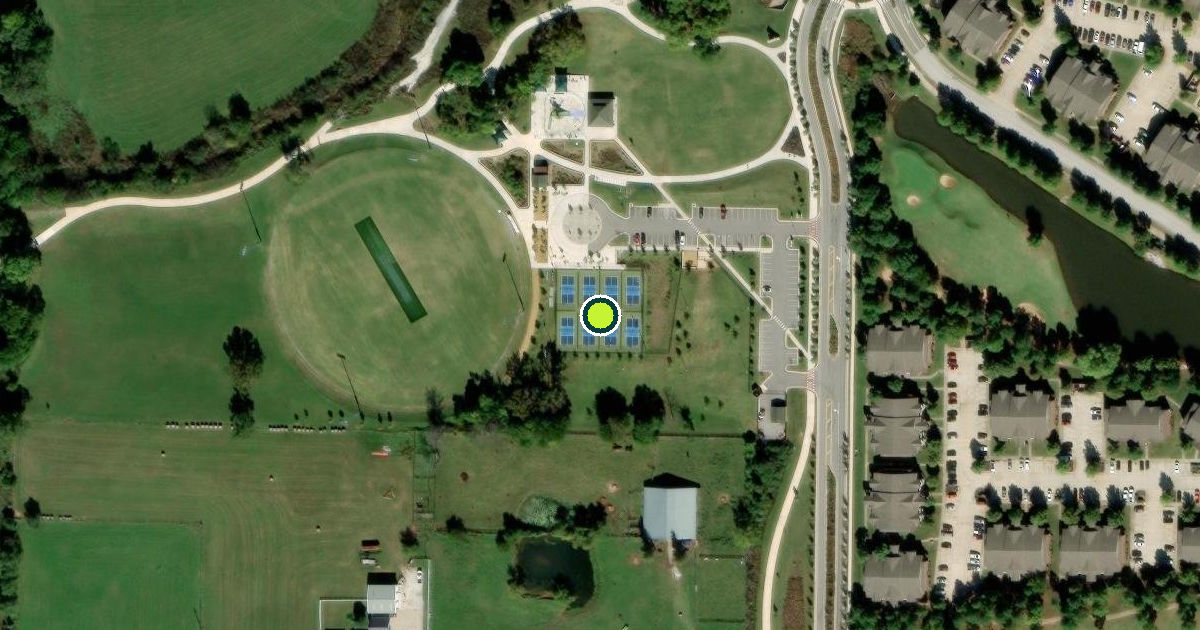 Satellite view of Bentonville Pickleball Courts