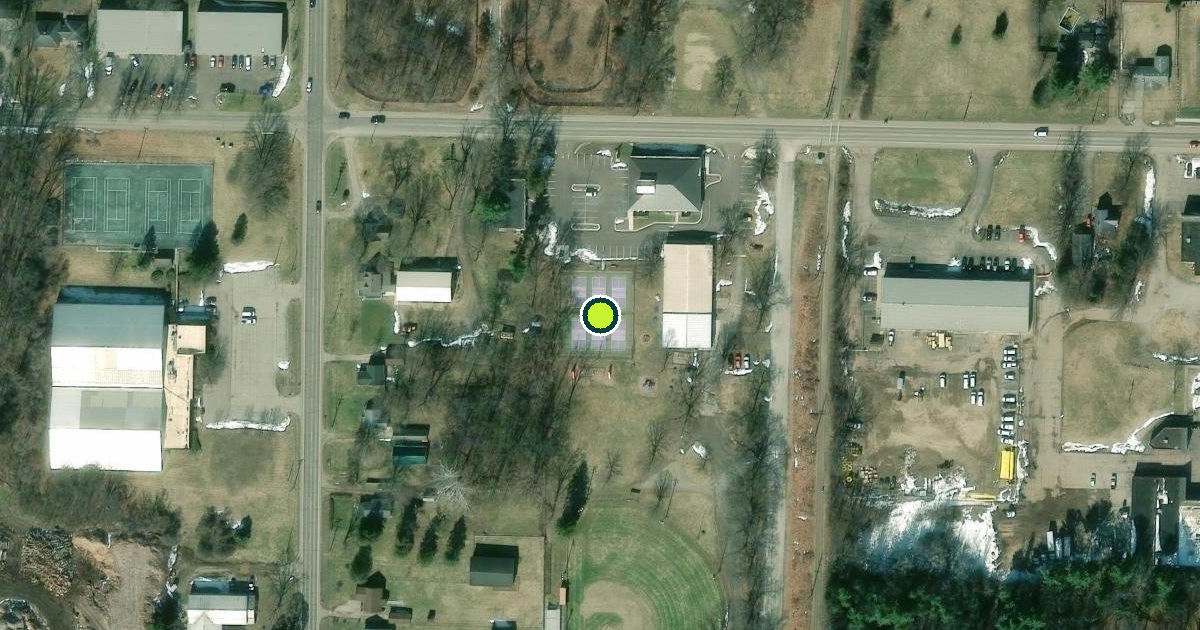 Satellite view of Bertrand Township Pickleball Courts