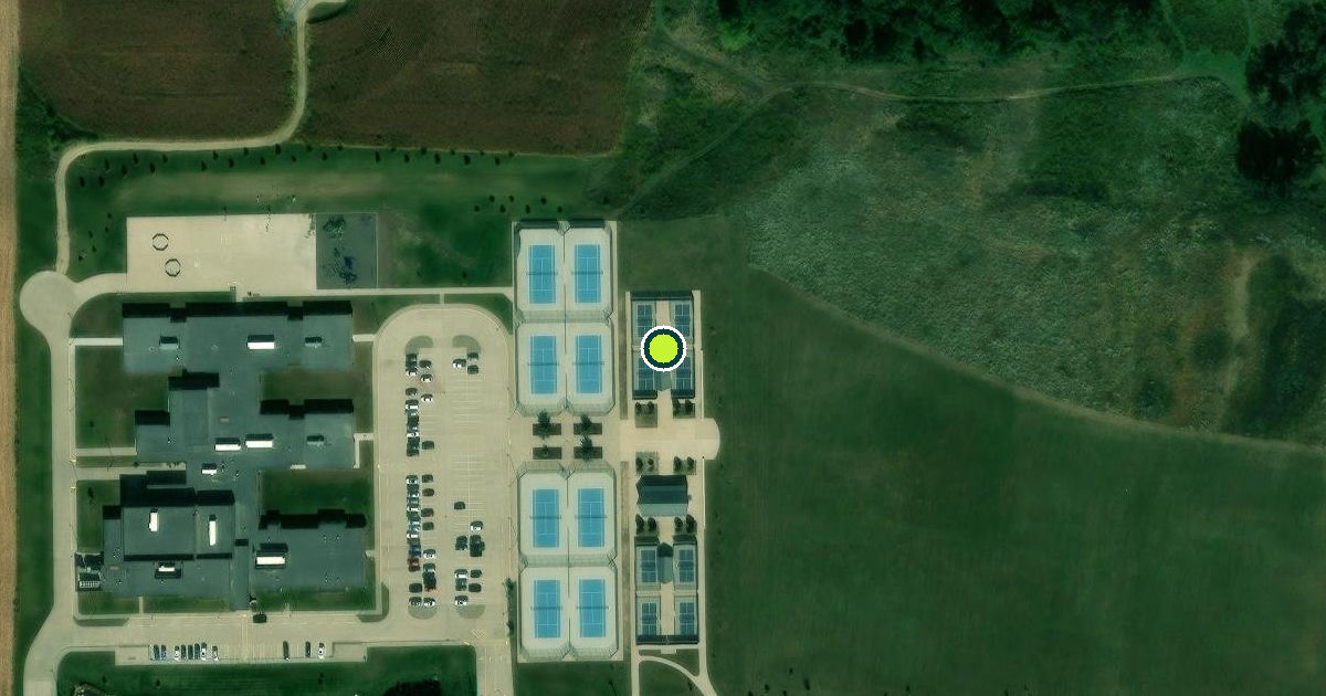 Satellite view of Bettendorf Pickleball Courts