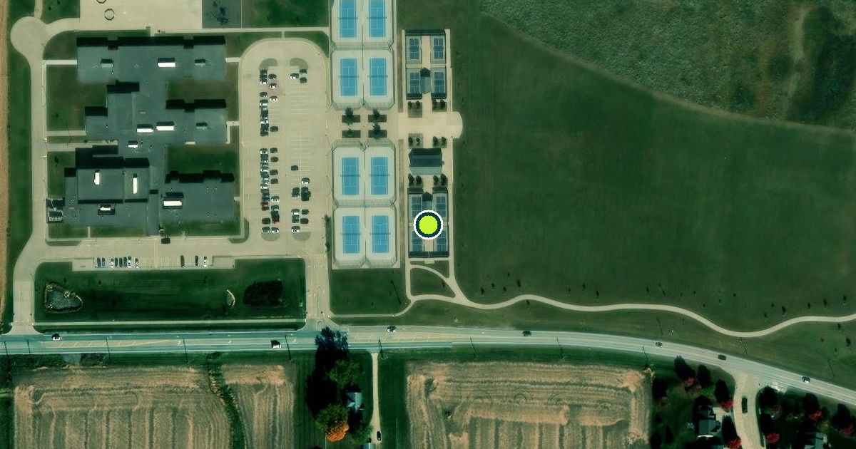 Satellite view of Bettendorf Pickleball Courts