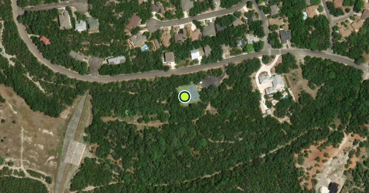Satellite view of Bexar County Pickleball Courts