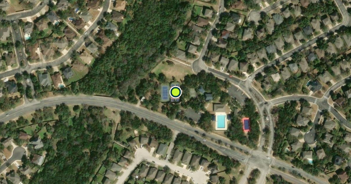 Satellite view of Bexar County Pickleball Courts