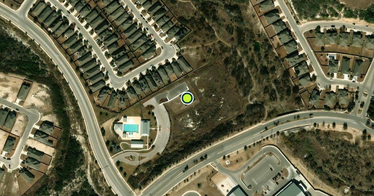 Satellite view of Bexar County Pickleball Courts
