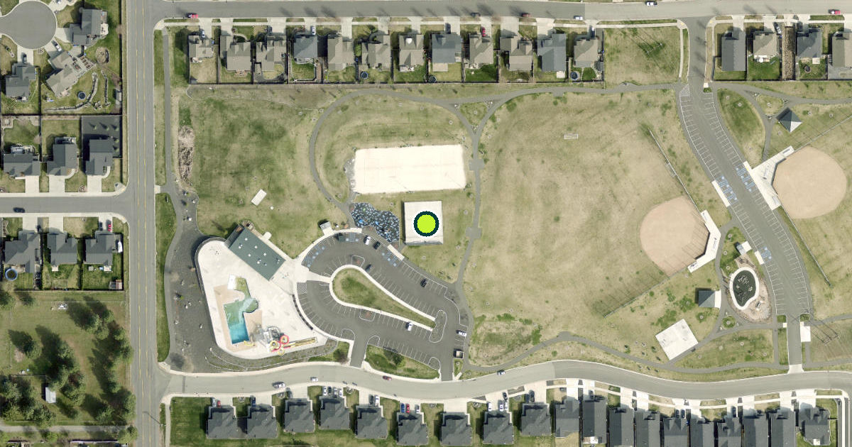 Satellite view of Bidwell Pickleball Courts