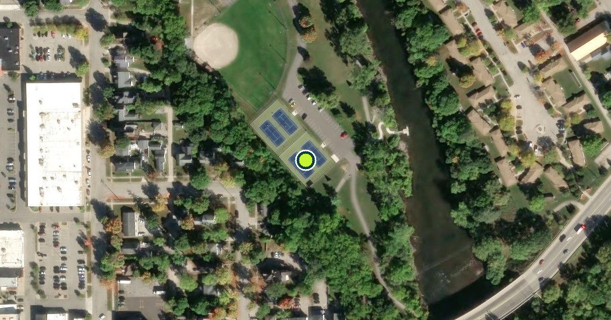 Satellite view of Big Rapids Pickleball Courts